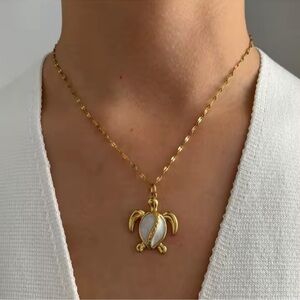 Turtle Gold Stainless Steel Waterproof Necklace